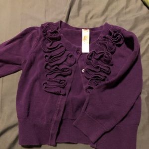 PURPLE 18m CARDIGAN CHEROKEE BRAND WORN ONCE